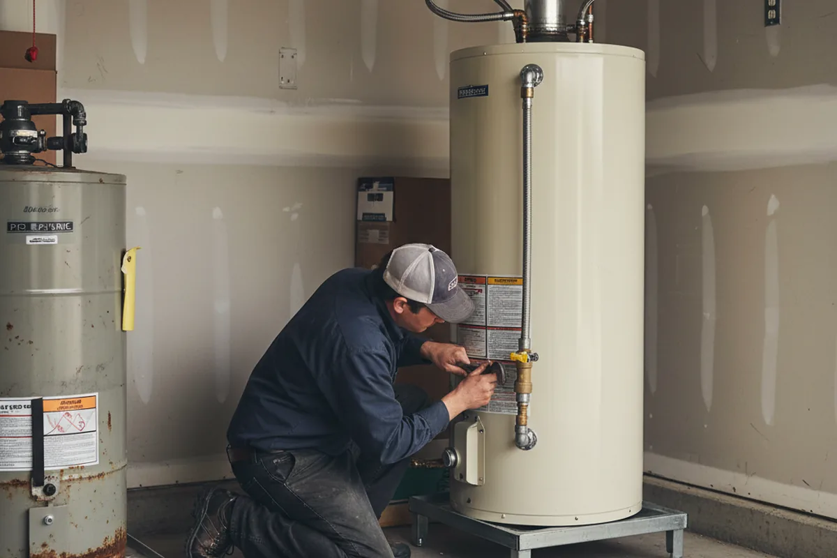 Water heater and shutoff valve replacement in Petersham